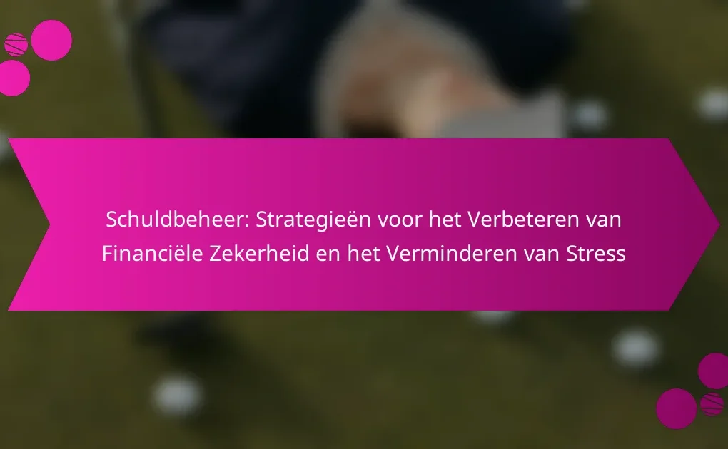 Schuldbeheer: Strategieën voor het Verbeteren van Financiële Zekerheid en het Verminderen van Stress